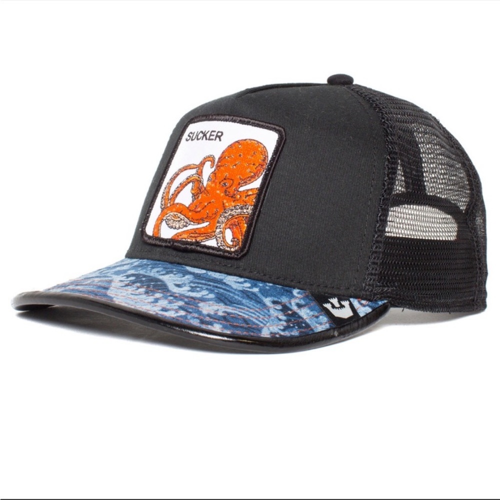 NIB Limited Edition Goorin Brothers “Kraken It Open” Octopus Trucker Hat - Picture 3 of 6